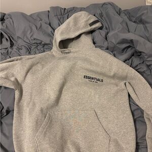 Fear of God Essentials Light Gray Hoodie